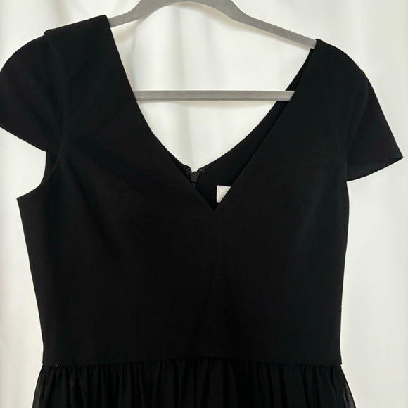 NWT Dress the Population Corey Chiffon Cocktail Dress Cap Sleeve Midi Small - Picture 5 of 8